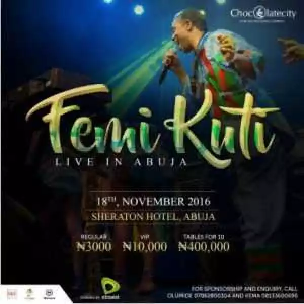 Afrobeat Legend, Femi Kuti to perform live in Abuja